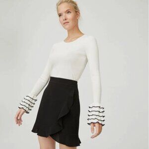 Club Monaco Black Ruffle Skirt Size 8